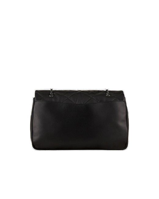 giorgio armani black ribbed purse