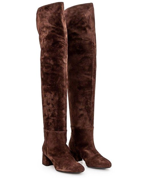 Anna F. Brown Over-The-Knee Boots