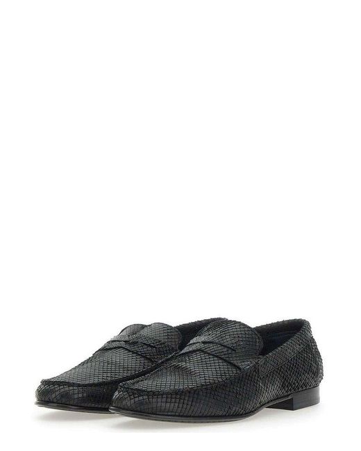 Paul Smith Black Embossed Loafers for men