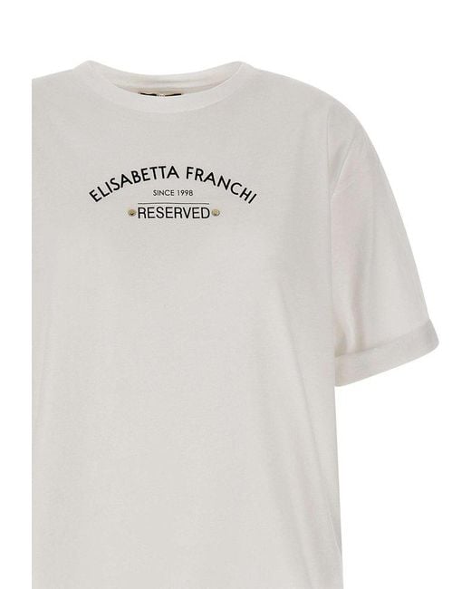 Elisabetta Franchi White Urban Cotton T-shirt