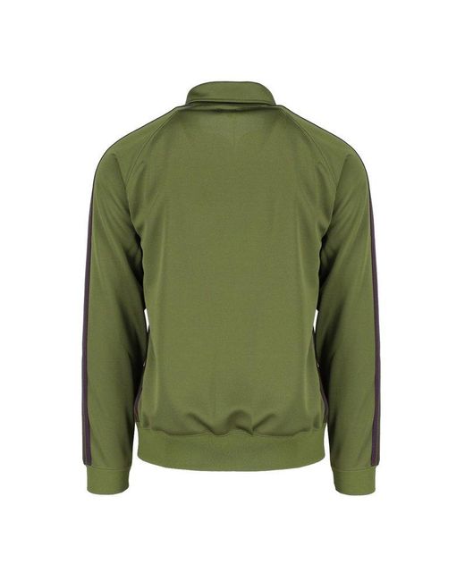 Needles Green Logo Embroidered Zip-up Jacket for men
