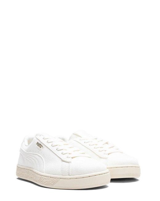 PUMA White X Charles F. Stead Logo Detailed Sneakers for men