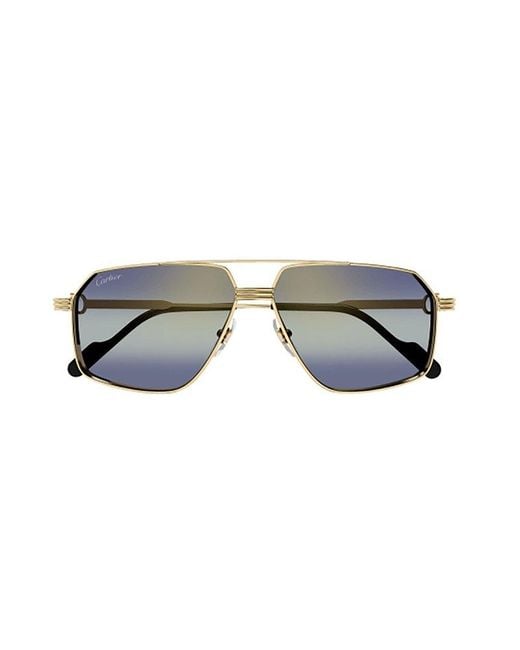 Cartier Multicolor Hexagonal Frame Sunglasses for men