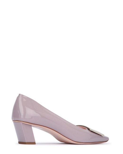 Roger Vivier Pink Belle Vivier Buckle Pumps