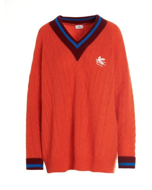 Etro Red Special Sweater