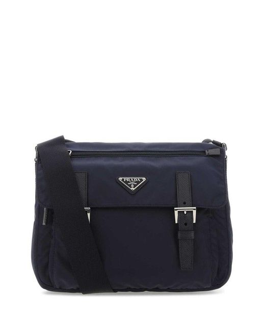 Prada Dark Renylon Crossbody Bag in Blue Lyst