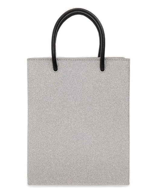 Balenciaga Gray Blondie Glitter-embellished Shoulder Bag