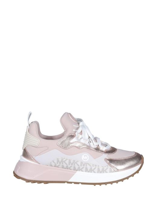 michael kors theo canvas trainer