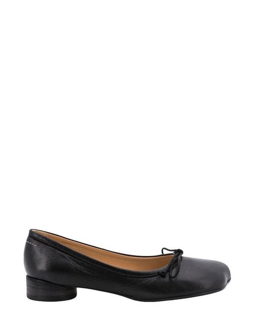 MM6 by Maison Martin Margiela Brown Bow Detailed Round-toe Ballet Flats