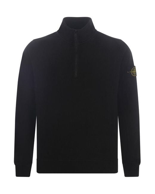 Stone Island Compass patch High Neck Sweatshirt in Black for Men
