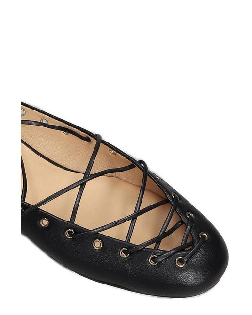 Chloé Black Ghillies Ballet Flats