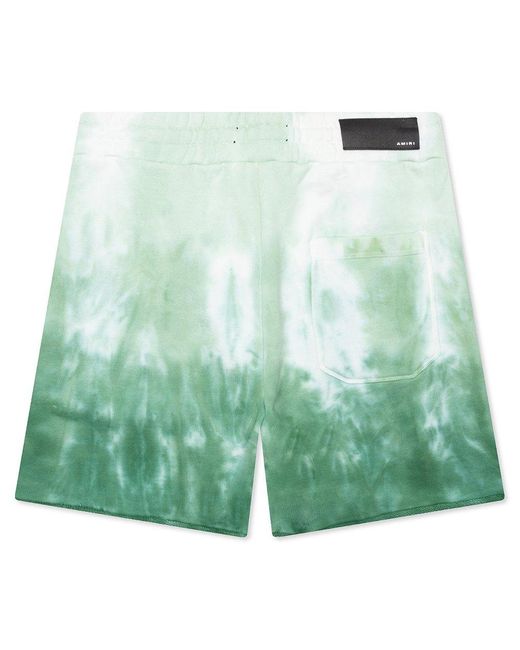 Amiri Green Ma Logo Dip Dye Sweatshorts for men