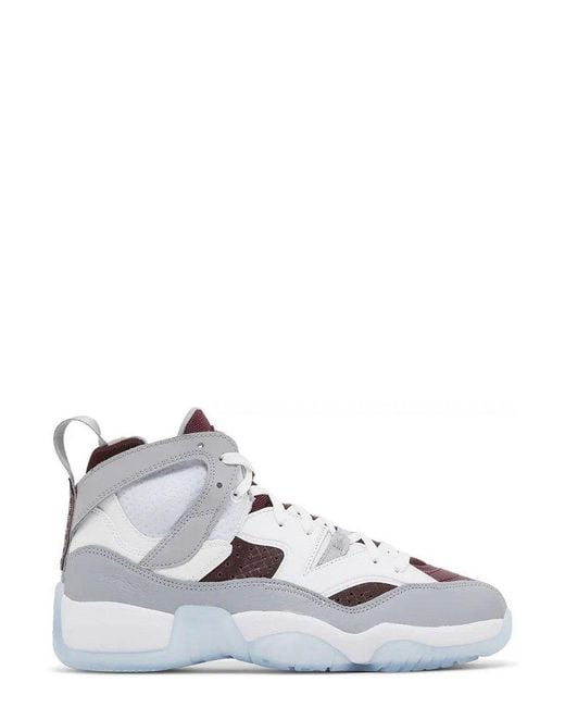 Nike White Jumpman Two Trey Bordeaux Sneakers for men