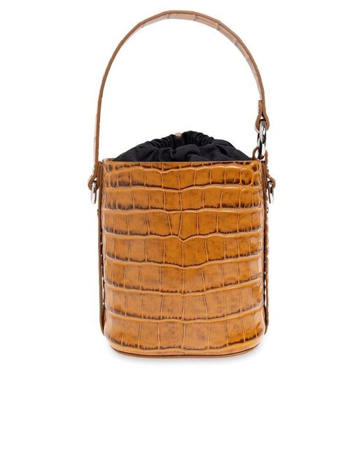 Vivienne Westwood Orange Daisy Embossed Bucket Bag