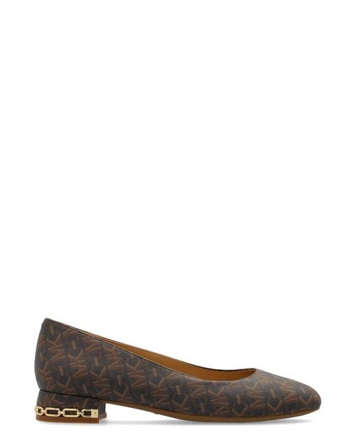 MICHAEL Michael Kors Brown June Monogram Pattern Ballerina Shoes