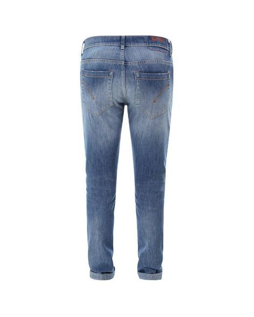 Dondup Blue Distressed Skinny Jeans for men