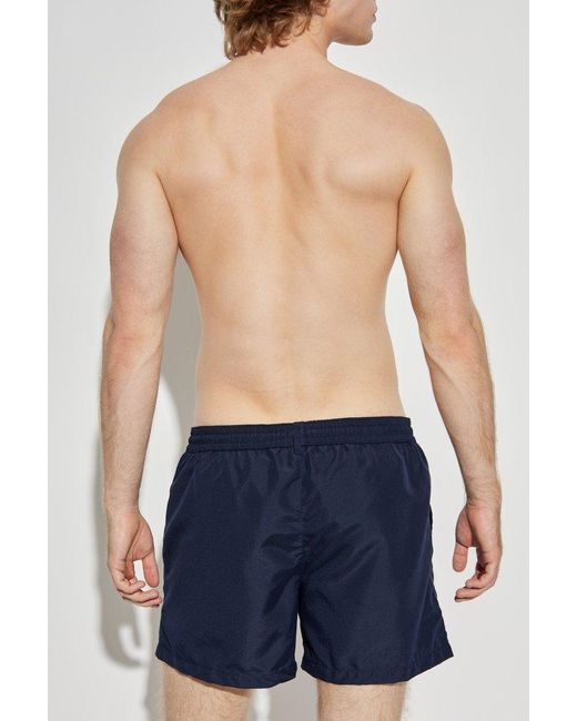 Paul Smith Blue Zebra-Patch Swim Shorts for men