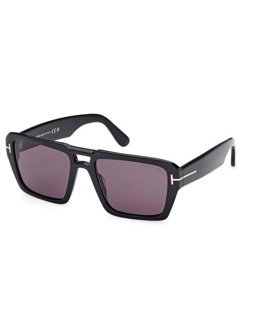 Tom Ford Purple Redford Square Frame Sunglasses