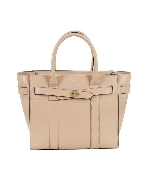 Mulberry Natural Small Zipped Bayswater Tote Bag
