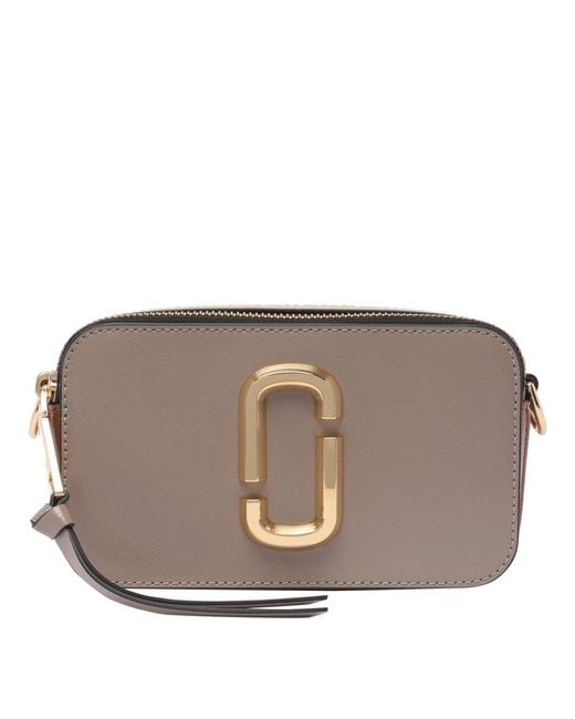 Marc Jacobs Brown The Snapshot Cement Multi Leather Camera Bag