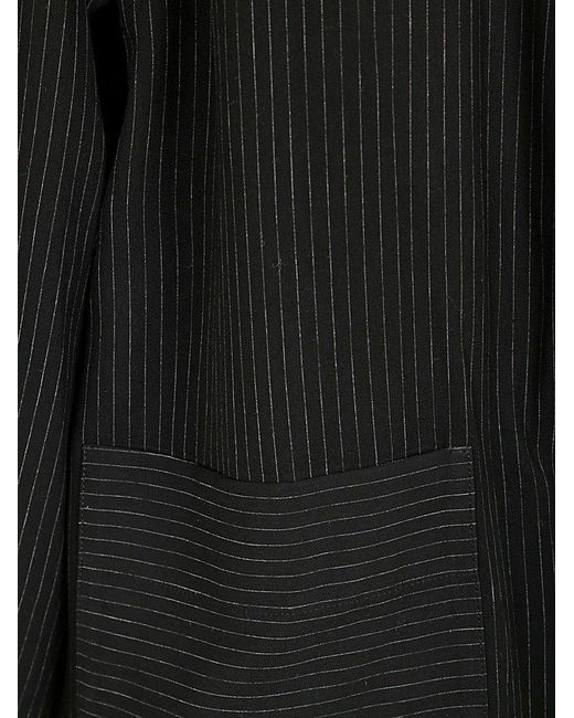 Maria Calderara Black Pinstripe Open Jacket