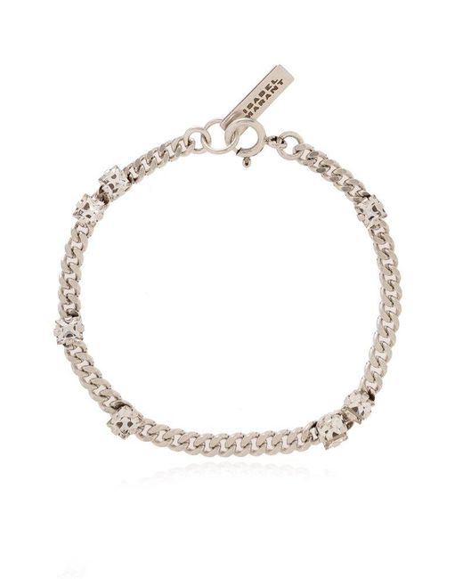 Isabel Marant White Crystal Bracelet,