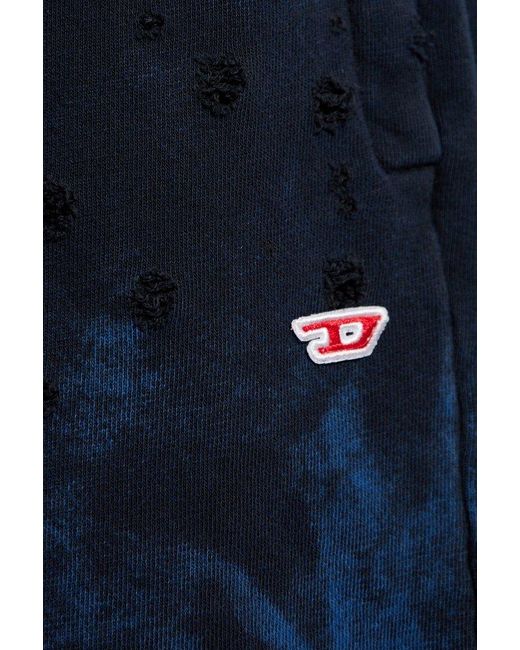 DIESEL Blue ‘S-Boxt-Hood’ Hoodie With Logo for men