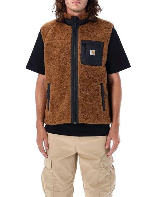 Carhartt Black Prentis Logo Patch Zipped Vest for men