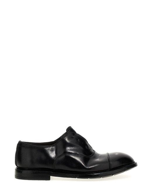 Premiata Black Slip-On Oxford Shoes for men