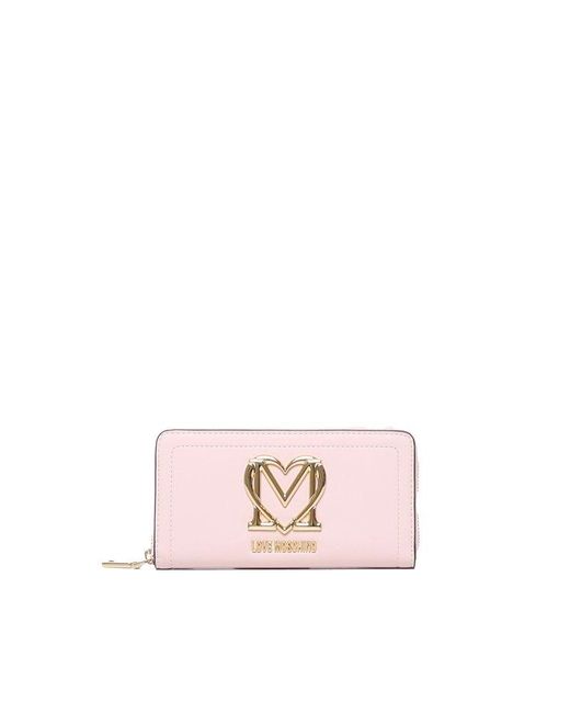 Love Moschino Pink Wallet With Logo