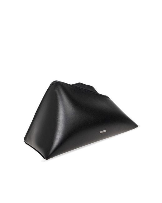 The Attico Black 8.30pm Asymmetric Oversized Clutch Bag
