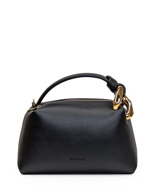 J.W. Anderson Black Chain Detailed Top Handle Bag