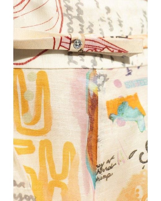 Zimmermann Natural Shorts With Shimmering Crystals
