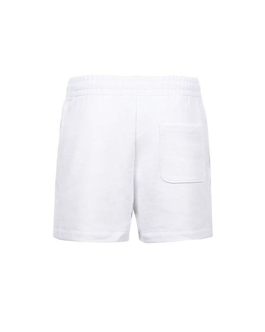 Moschino White Teddy Bear Printed Cotton Mini Shorts