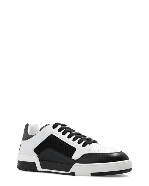 Moschino White Panelled Low-top Sneakers for men