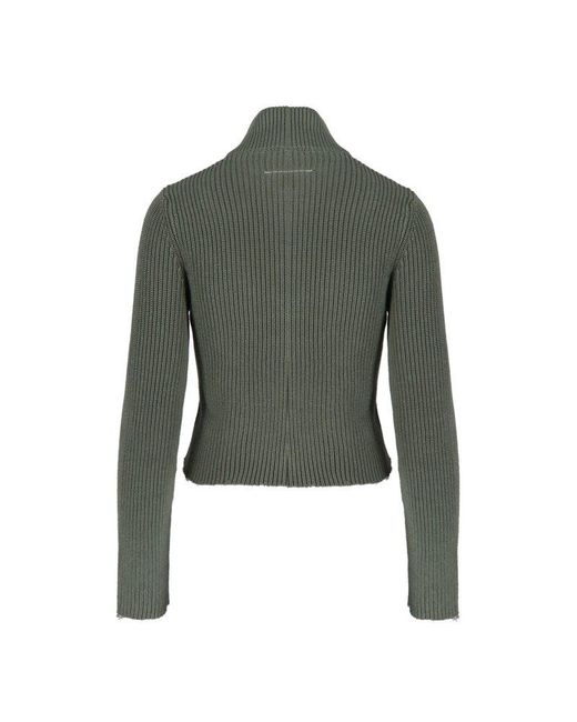 MM6 by Maison Martin Margiela Green Zip Sweater