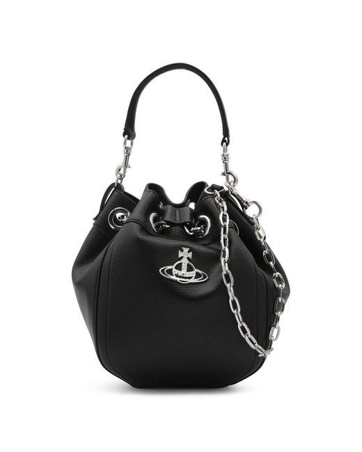 Vivienne Westwood Black Medium Chrissy Bucket Bag