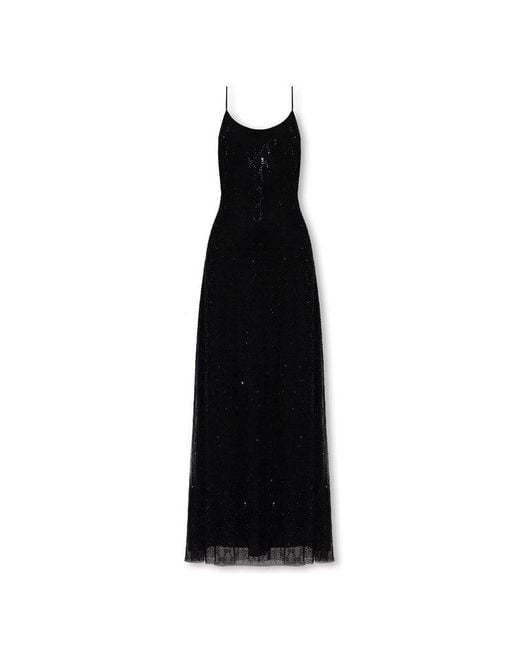 Gucci Black Dress With Sparkling Appliqués