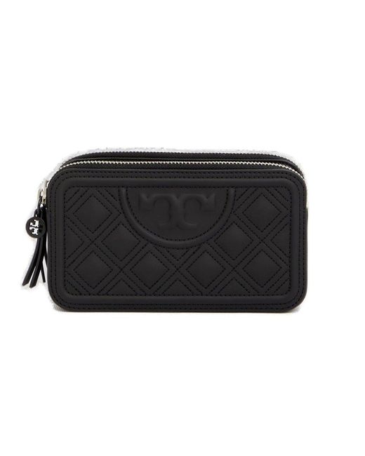 tory burch fleming small black matte