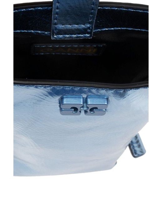 Ganni Blue Bou Shoulder Bag