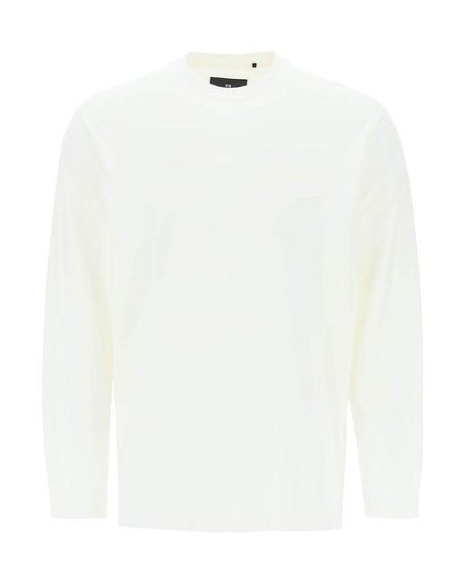 Y-3 White Y-3 Long Sleeve T-Shirt for men