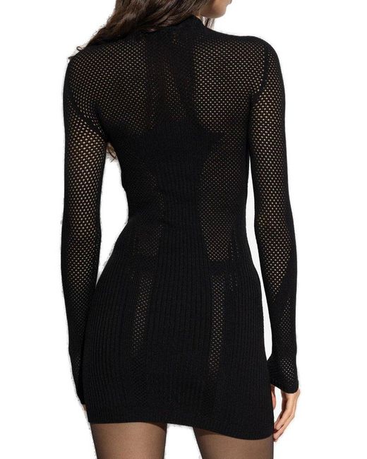 M I S B H V Black Dress With Logo