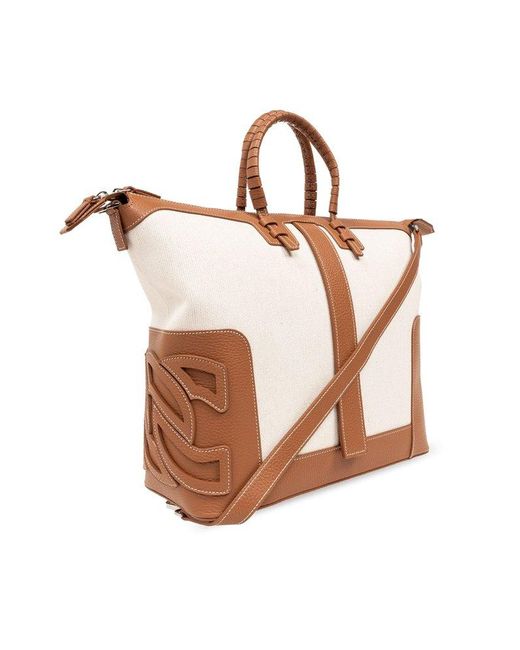 Casadei Multicolor C-style Zipped Tote Bag
