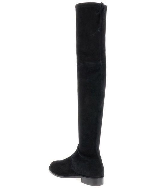Stuart Weitzman Black Round Toe Knee-length Boots