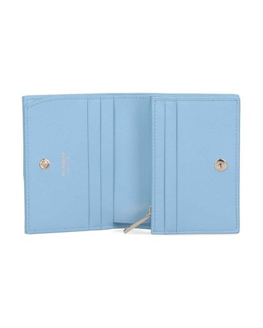 Ferragamo Blue Compact Wallet "hug"