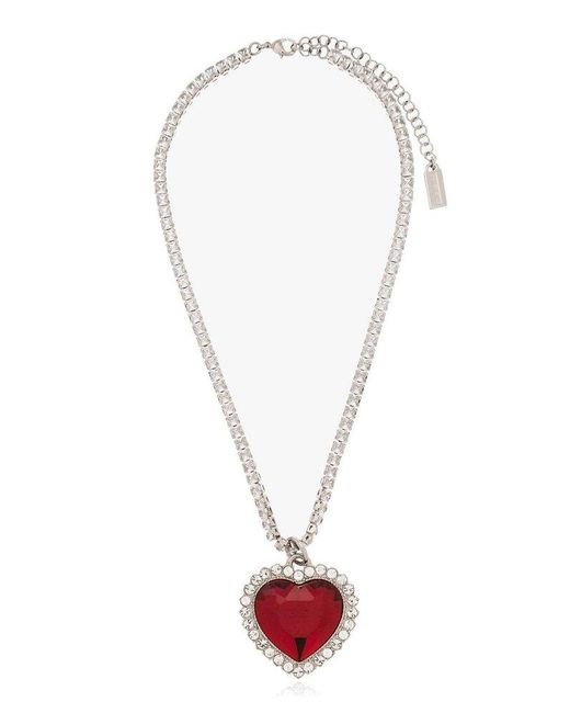 Vetements White Heart Pendant Necklace