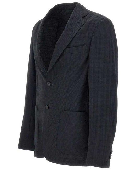 Boss Blue Single-Breasted Slim-Fit Jacket for men