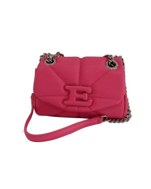 Ermanno Scervino Red Osiris Chain-linked Small Crossbody Bag