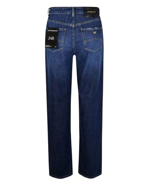 Emporio Armani Blue Straight Leg Jeans