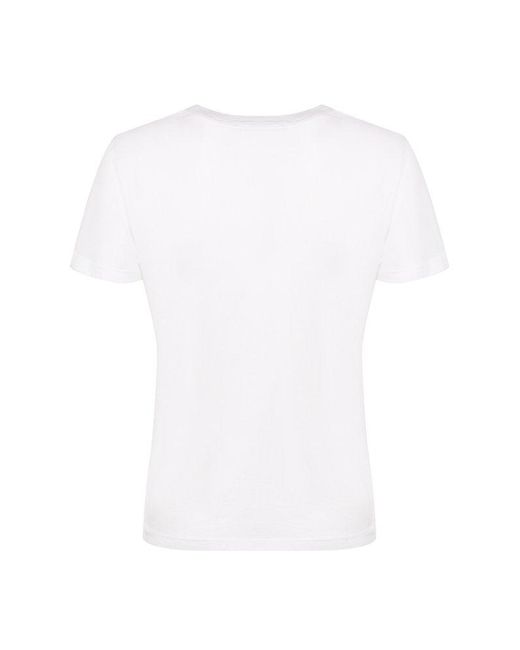Agolde Short Sleeved Crewneck T-shirt in White | Lyst